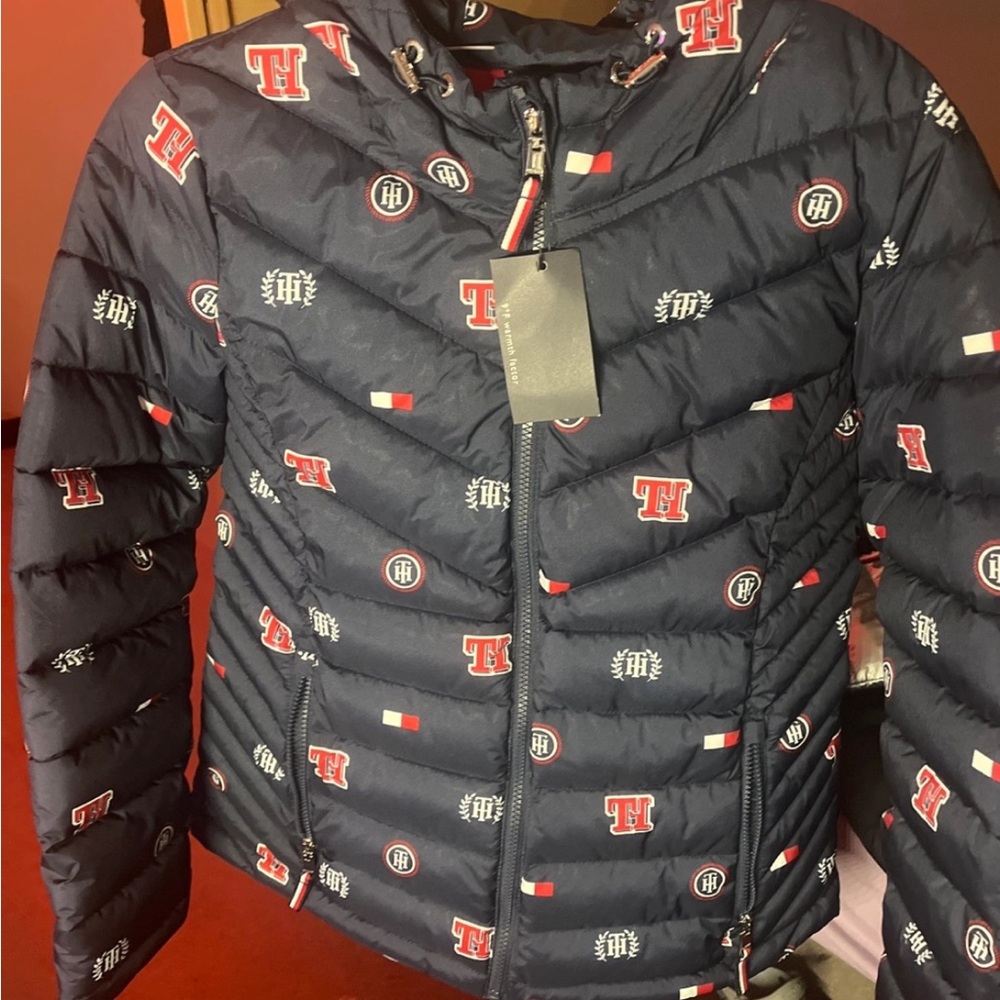 Tommy Hilfiger Logo-Emblazoned Dark Blue Jacket